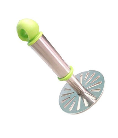 Kitchen Nest Stainless Steel Potato Crusher Vegetable Smasher Pav Bhaji Masher with Handle for Effortless Kitchen Uses (Pack of 1, Assorted)