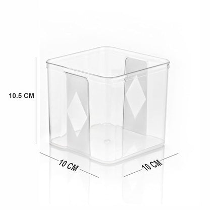 Kitchen Nest Plastic Kitchen Containers Set, Air Tight Container For Kitchen Storage Set, Kitchen Accessories Items, Kitchen Organizer Items And Storage Containers (Transparent, 700 ML Set Of 8)