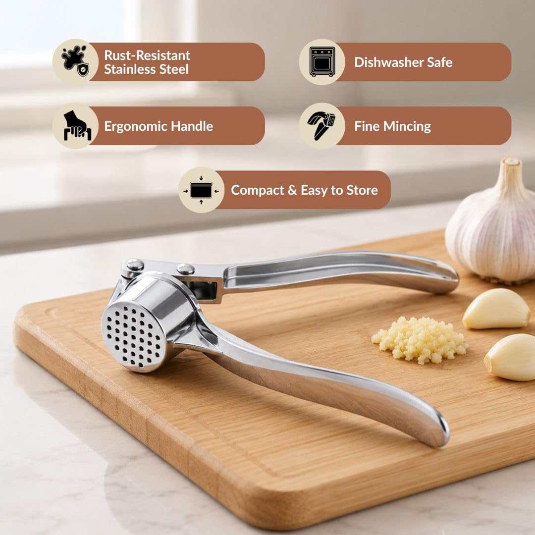 Kitchen Nest Ginger Mincer for Kitchen | Dishwasher Safe Hand Press Garlic Grinding Tool for Fine Mincing