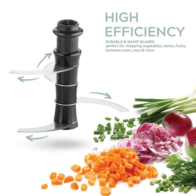 Kitchen Nest Chopper for Kitchen Use, 900ml Push Chopper with 5 Blades, Vegetable Cutter Kitchen Accessories Items for Home Cutting Vegetables, Onion, Ginger, Garlic, Salad, Tomato, Potato (Pista)