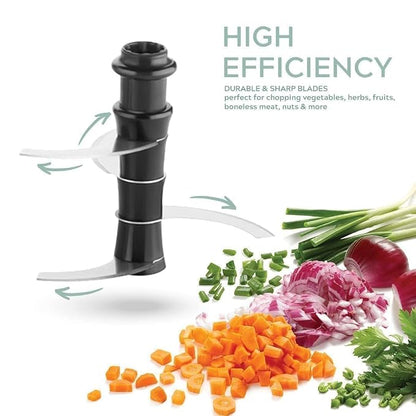 Kitchen Nest Chopper for Kitchen Use, 900ml Push Chopper with 5 Blades, Vegetable Cutter Kitchen Accessories Items for Home Cutting Vegetables, Onion, Ginger, Garlic, Salad, Tomato, Potato (Pista)