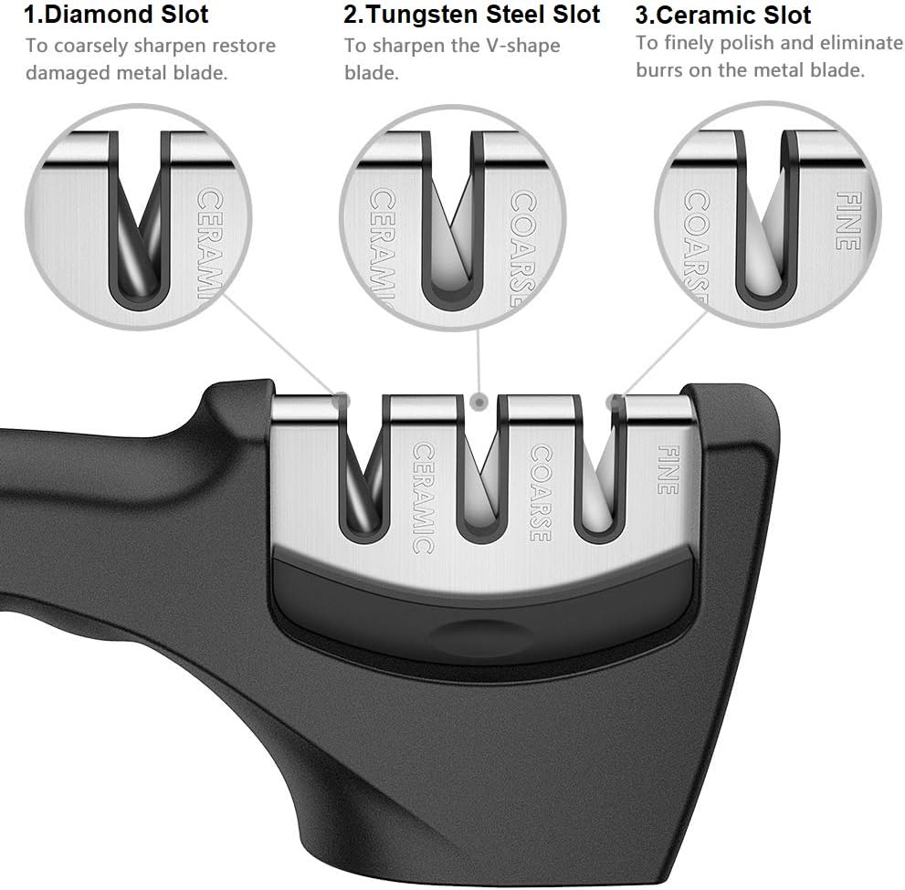 Kitchen Nest vanced Knife Sharpener for Kitchen Knife Sharpner Knives Sharpening Tool for Steel Knives