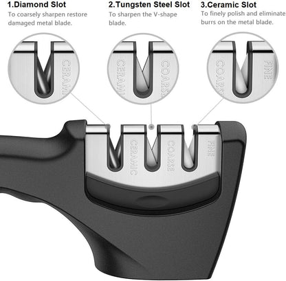 Kitchen Nest vanced Knife Sharpener for Kitchen Knife Sharpner Knives Sharpening Tool for Steel Knives