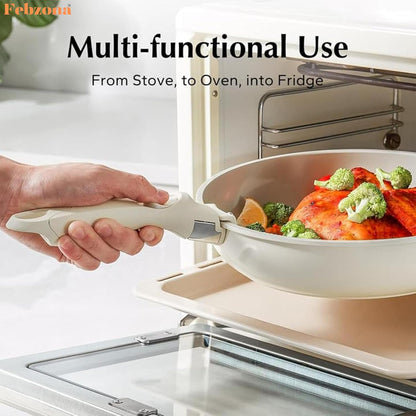 Kitchen Nest Pot Handle-Detachable Holders Cookware hot Utensil Vessel pan Holder Detachable Handle for Utensils Idukki pakad Tongs sansi sandasi pakkad for Kitchen-Removable Handle(White)